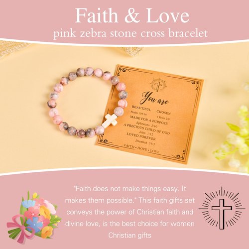 4MELLY Christian Gift for Women Faith Religious Gifts Birthday Mothers Day Gifts for Women Mom Sister Best Friends Wife Coworkers-Inspirational Verse Glass/Makeup Bag
