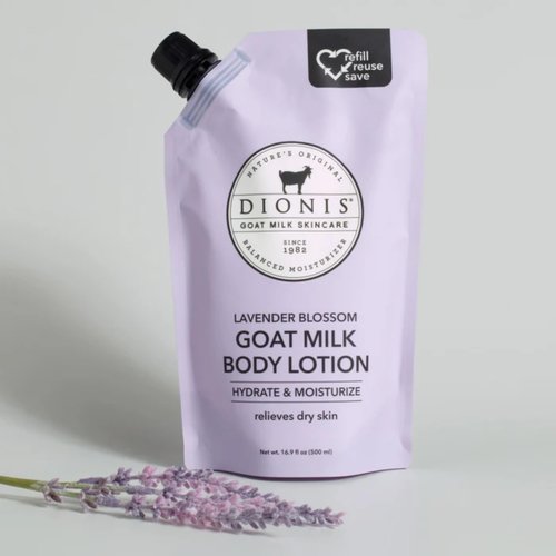 Dionis Goat Milk Lavender Blossom Body Lotion & Refill Pouch 2-Piece Gift Set
