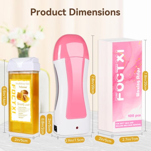 FOCTXI Roller Waxing Kit for Women's Sensitive Skin, 2 Ounce, Hair Removal for Legs