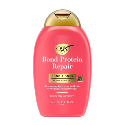 OGX Repair & Protect Bond Protein Conditioner - Lightweight Formula for Damaged Hair | 13 fl. oz, Paraben-Free