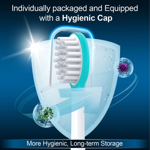 CILGEWH Kids Replacement Toothbrush Heads 10 Pack for Philips Sonicare Electric Toothbrush Soft Brush Head for Child 7+ for Boy Girl,Blue