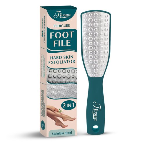 Fivona Professional Foot File - Callus Remover for Feet, Double Sided Foot Rasp for Dry Heels, Foot Scrubber Dead Skin Remover, Corn Removal for Feet