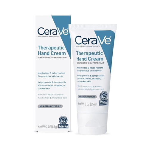CeraVe Therapeutic Hand Cream - Hydrating Formula With Hyaluronic Acid & Niacinamide | 3 Ounce
