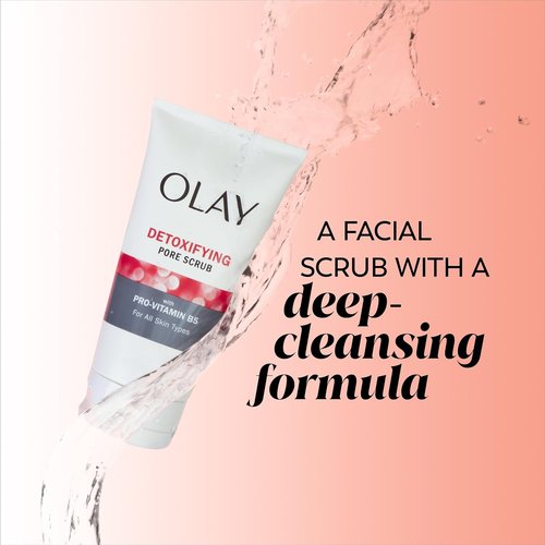 Olay Regenerist Facial Cleanser - Detoxifying Pore Scrub & Exfoliator, 5 Oz | Pack of 3