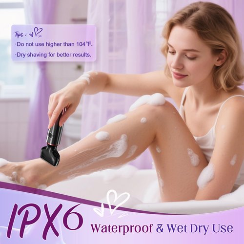Electric Razors for Women, 3 in 1 Womens Electric Leg Shaver Cordless Painless Facial Hair Removal for Arms, Underarms, Eyebrows Bikini Trimmer, Portable and Safe Wet and Dry Use Women Shaver