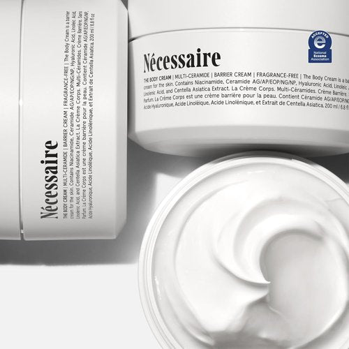 Nécessaire The Body Cream - Rich Barrier Repair With 5% Niacinamide & Ceramides | Fragrance-Free, 200 ml