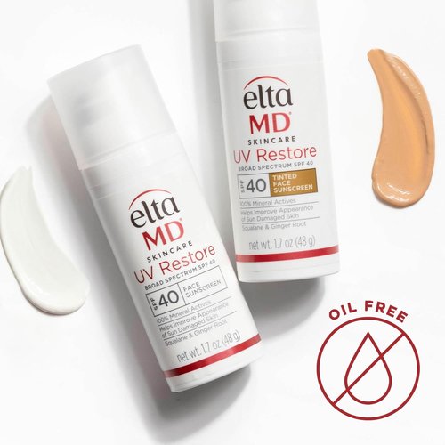 EltaMD UV Restore Face Sunscreen - SPF 40 Mineral Formula for Sun-Damaged Skin Repair | Anti-Aging Zinc Oxide