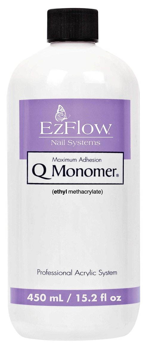Ezflow Q Monomer Acrylic Nail Liquid - Acrylic Liquid Monomer for Strong Nails Extensions, Nail Enhancement & Sculpting, DIY Salon At-Home Use, 15.2 Fl Oz