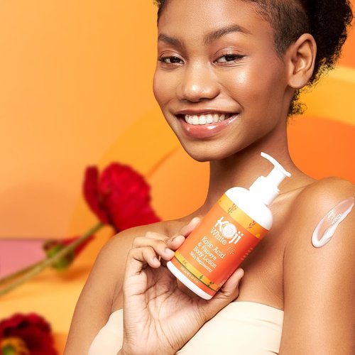 Koji White Kojic Acid & Papaya Body Lotion - Exfoliating Skin Brightening Moisturizer | 8.45 Fl Oz (2 Bottles)