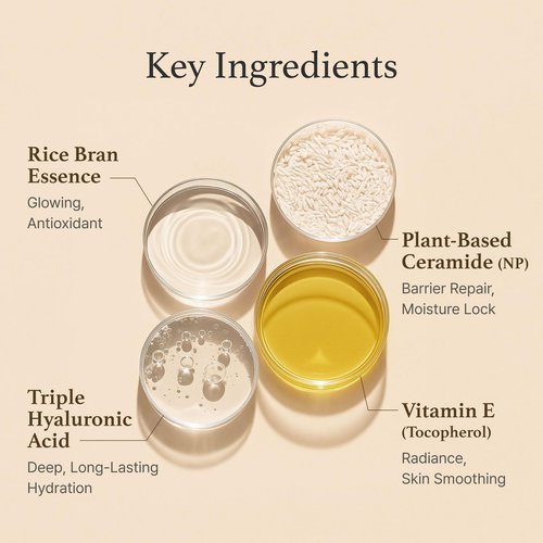 I'm from Rice Cream 1.76 Ounce, Rice Bran Essence with Ceramide, Glowing Look, Improves Moisture Skin Barrier, Deep Nourishment, Smooths and Evens Skin Tone, K-Beauty