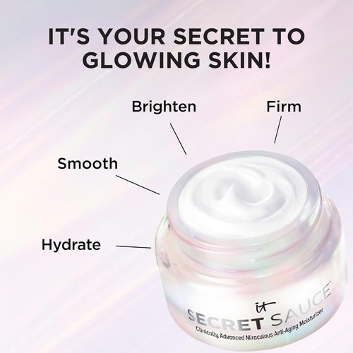 IT Cosmetics Secret Sauce Anti-Aging Face Moisturizer - Hydrating & Plumping Cream for Fine Lines & Wrinkles - 2 fl. oz