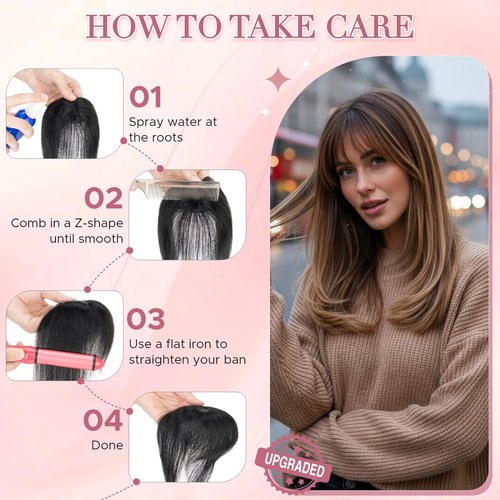 SEGOHAIR Clip in Bangs Hair Toppers for Women Real Human Hair, 360°3D Wispy Bangs for Thinning Hair Daily Wear (27, Honey Blonde)