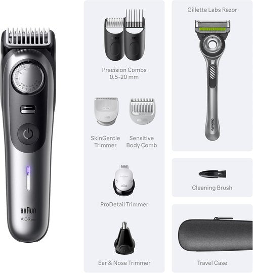 Braun Series 9 PRO All-in-One Grooming Kit - Cordless Trimmer, Hair Clippers & Shaver for Men | AIO 9550