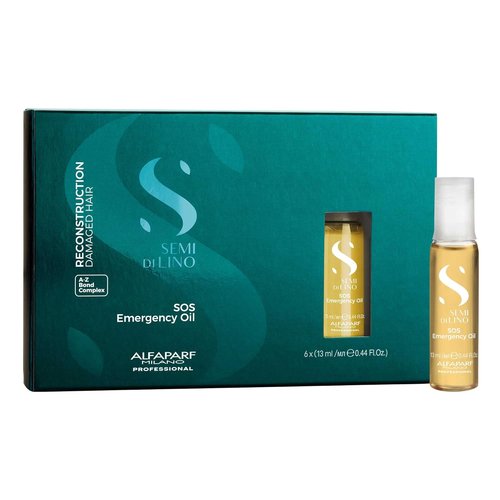 ALFAPARF MILANO Semi Di Lino Hair Repair Set | SOS Emergency Oil & Lotion for Damaged Hair - Adds Shine & Softness