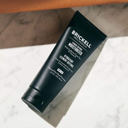 Brickell Men's Element Defense SPF 45 Moisturizer - Natural Zinc Oxide Sunscreen for Hydration | 8 Ounce, Unscented