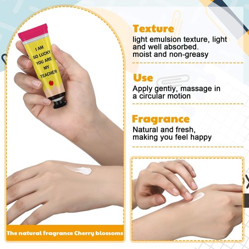 Loopeer 24 Pcs Teacher Appreciation Gifts Bulk Hand Cream Hand Lotion Inspirational Dry Cracked Hands Travel Size Moisturizing Gifts for 2026 Teacher Appreciation Week Graduation