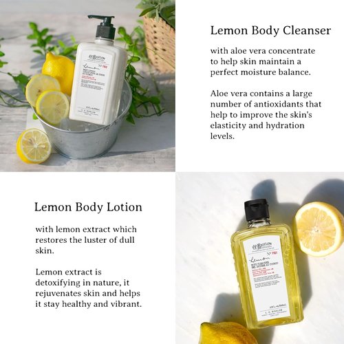 C.O. Bigelow Apothecary Bodycare Gift Set - Lemon Body Wash & Moisturizing Lotion | 10 Fl Oz Set