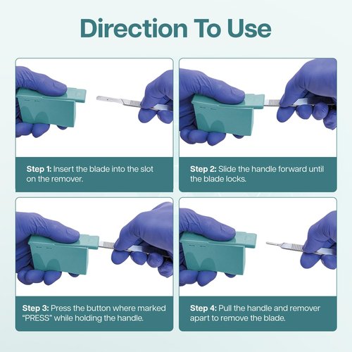 Paragon Mount Dermaplane Blade Remover Box (2-Pack) – Combined capacity: Upto 300 blades, Safe & Easy Blade Removal Tool for Dermaplaning Blades, Handles #3, #4, #7, Salon, Crafting, or Home Use