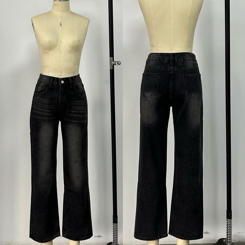 Skiennix Wide Leg Jeans - High Waisted Vintage Denim Pants for Women | Trendy Casual Fit