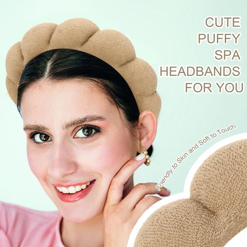 Skiennix Terry Cloth Spa Headbands - Soft Makeup Headbands for Skincare Routine | 3 Pack