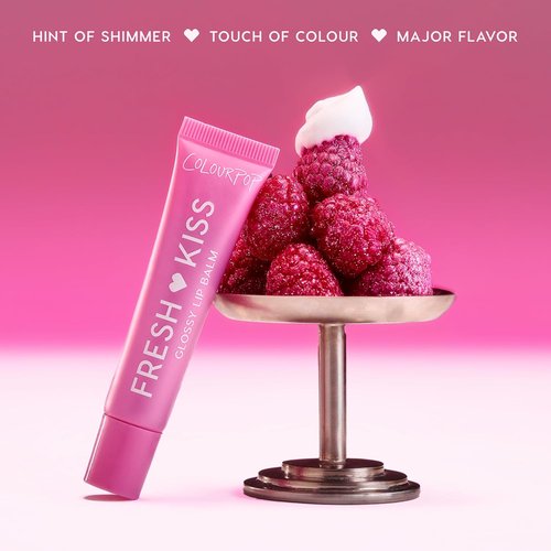 ColourPop Fresh Kiss Glossy Lip Balm - Hydrating Peptide-Enriched Formula - Pearlescent Raspberry Crème (0.49 oz)