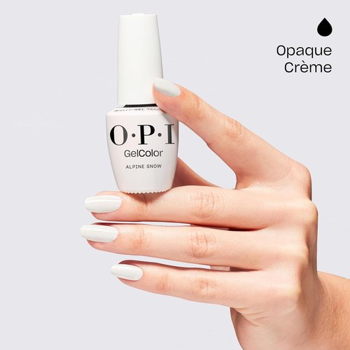 OPI GelColor Gel Nail Polish - Salon-Quality Shine & Long-Lasting Wear | White, Gray & Black Shades | 0.5 Fl Oz