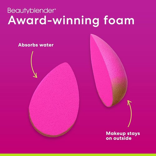 Beautyblender® Original Pink Makeup Sponge - Super-Soft Foam for Flawless Blending, Reusable & Vegan
