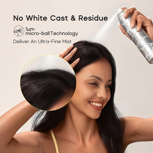 HALOVIDA Dry Shampoo for Dark Hair - Invisible Spray Absorbs Oils & Adds Volume | 5.07 Fl Oz