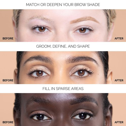 OFIR Brow Trace Precision Browliner - Waterproof Ultra-Fine Tip Eyebrow Pencil | Smudge-Proof Matte Finish | Long-Wear Tool with Spoolie | Chocolate - Dark Brown, 0.003 OZ