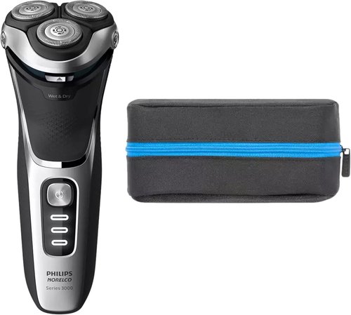 PHILIPS Electric Shaver for Men - Series 3000 Cordless Rechargeable Wet & Dry with Pop-Up Trimmer