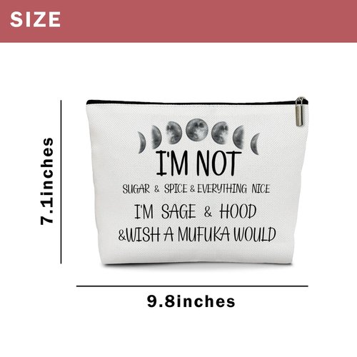 Lyiibb Goth Wiccan Wichty Gifts Makeup Bag, Emo Mystical Sun and Moon Astrology Gifts for Women, Witch Gothic Deocr Stuff, Halloween Gifts for Women Cosmetic Bag