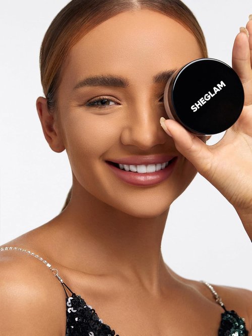 SheGlam Baked Glow Setting Powder - Oil Control Translucent Face Powder for Flawless Finish | Cappuccino