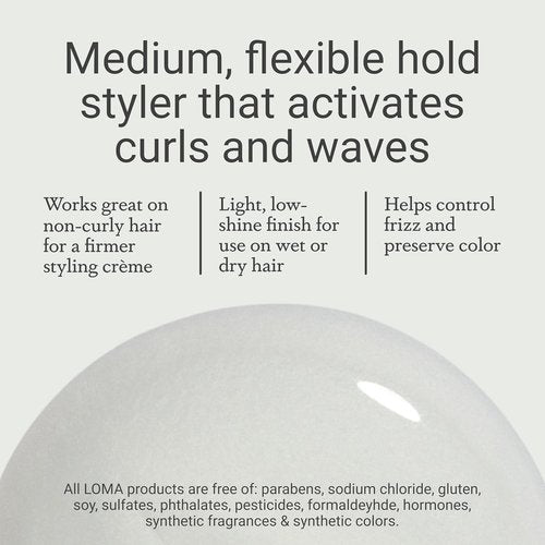 Loma Hair Care Curvy Crème - Nourishing Curl Defining Cream for All Hair Types | 8 oz
