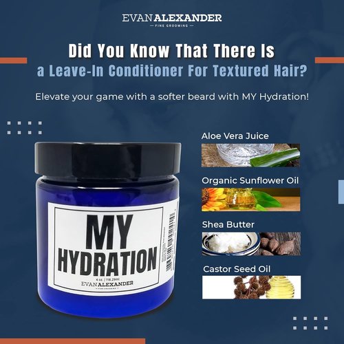 Evan Alexander Fine Grooming Hydration Beard Leave-In Conditioner - 4 oz | Hydrates, Softens, Tames Frizz