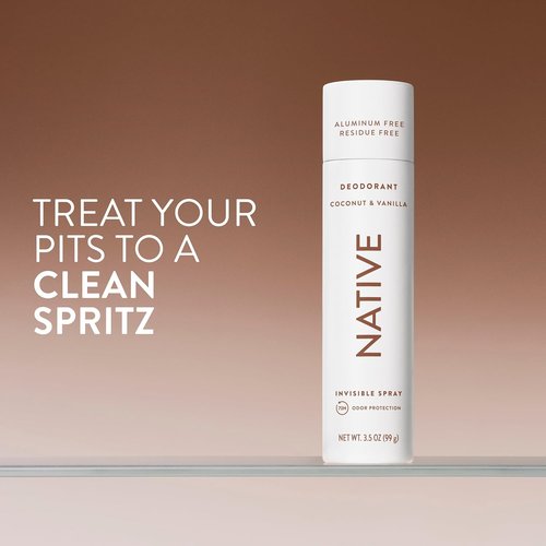 Native Deodorant | Coconut & Vanilla Body Spray - 72-Hour Odor Protection, Aluminum-Free, 3.5 oz
