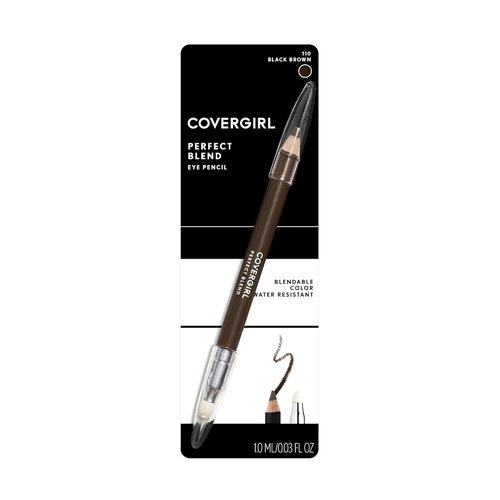 COVERGIRL Perfect Blend Eyeliner Pencil - Rich Black Brown | Smooth Application, 0.03 oz