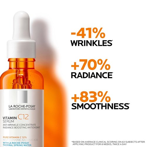 La Roche-Posay Vitamin C Serum - Hydrating Face Serum With Hyaluronic & Salicylic Acid | Boost Radiance & Reduce Wrinkles, 30ml