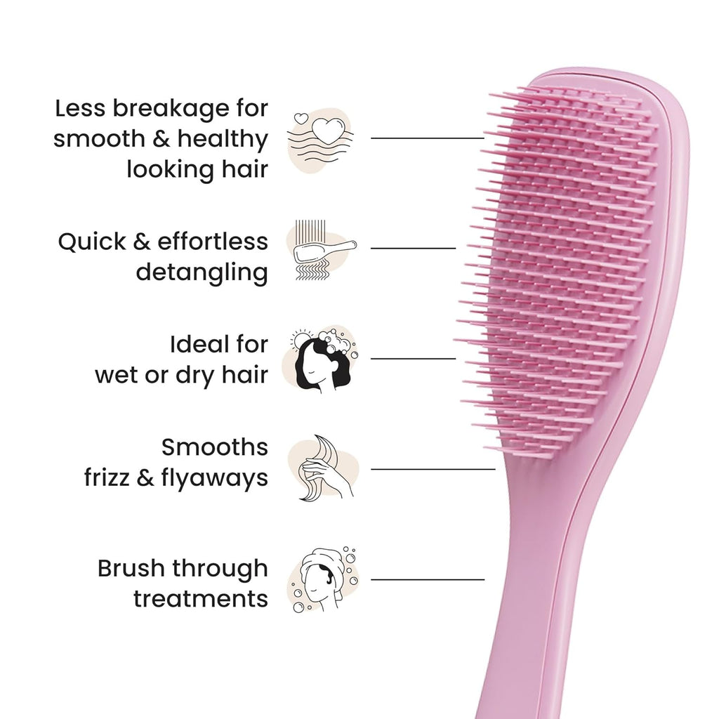 Tangle Teezer Ultimate Detangler Brush - Eliminates Knots & Reduces Breakage for Wet & Dry Hair | Rosebud Color