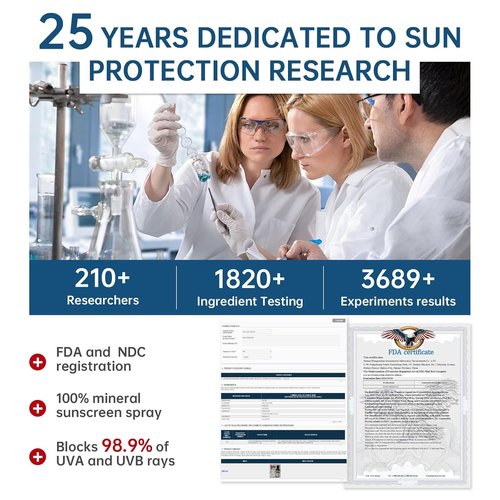 Reef Safe Mineral Sunscreen Spray SPF 50+ | Zinc Oxide UVA/UVB Protection | Lightweight & Travel Size, 6.76 oz (2 Pack)