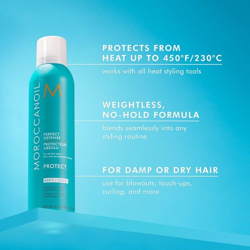 Moroccanoil Perfect Defense Heat Protectant - Full & Travel Size Bundle for Hair Protection