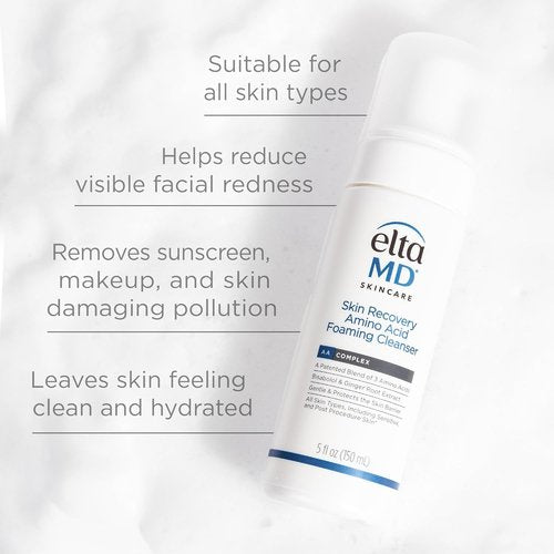 EltaMD Skin Recovery Foaming Facial Cleanser - Gentle Formula for Sensitive Skin | 5.0 Fl Oz