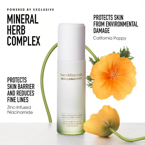 bareMinerals SKINLONGEVITY Serum - Hydrating Face Serum with Niacinamide | Strengthens Skin Barrier, 30ml
