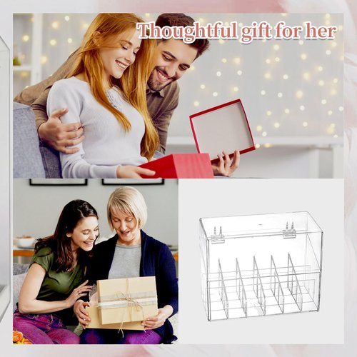 PINGANBUSU Lipstick Holder Display Case, 18 Slots Acrylic Organizer with Dust Cover, Lip Gloss Holder and Case for Vanity or Drawer, Cosmetic Display and Lipstick Storage Organizer