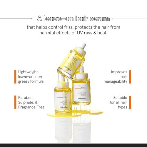 Skiennix Minimalist Frizz Control Complex - Keratin, Argan Oil & Ceramide | Smooths & Protects All Hair Types | 1.69 fl oz / 50 ml