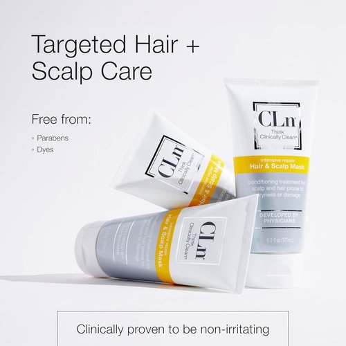 CLn® Hair & Scalp Mask Conditioner - Deep Hydration for Dry, Damaged Hair & Scalp | Eucalyptus Scent, 6 fl. oz.
