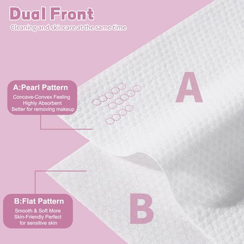 Disposable Face Towel 100 Count for Washing Soft Cotton Dry Wipes Facial Cloths Towelettes for Washing and Drying, Facial Tissue for Cleansing, Skincare and Makeup Remover (6 Pack)