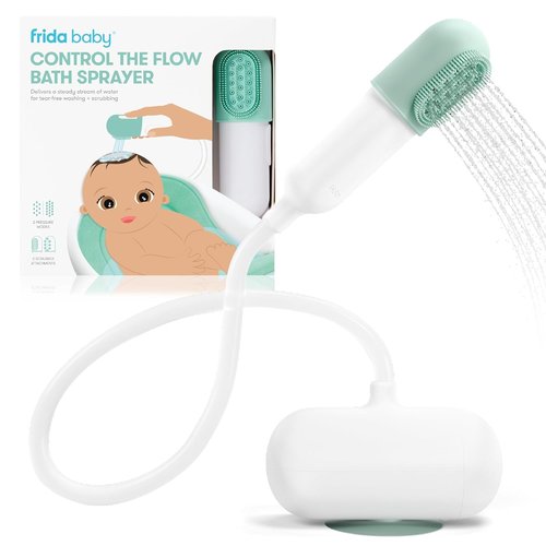 Frida Baby Bathtub Sprayer Attachment - Control Waterflow with Scalp Massager & 2 Pressure Modes