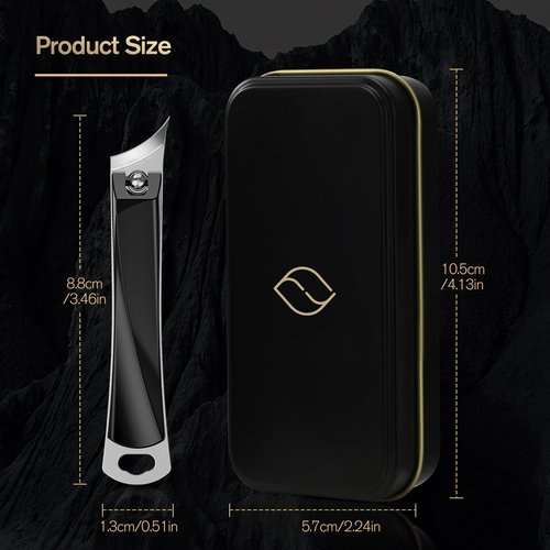 FERYES Ingrown Nail Clipper - Slant Curved Blade Nail Clipper for Thick Toenails and Ingrown Nails, Podiatrist Toenail Clippers for Seniors and Men
