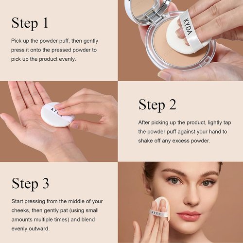 Skiennix 4-In-1 Mineral Pressed Powder - SPF 35 Foundation with Concealer & Finishing | Light to Medium Coverage, 01 Light
