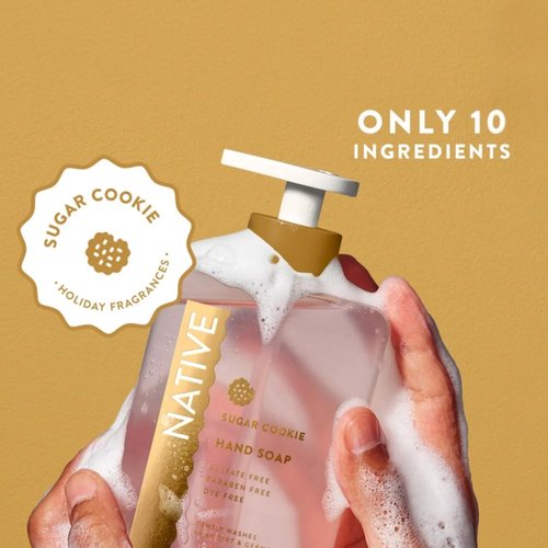 Native Holiday Hand Soap Set, Sugar Cookie and Winter Cashmere Scents, 13 Fl Oz Each, Sulfate-Free, 2-Pack
